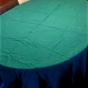 Vintage 80" Round Green Tablecloth
